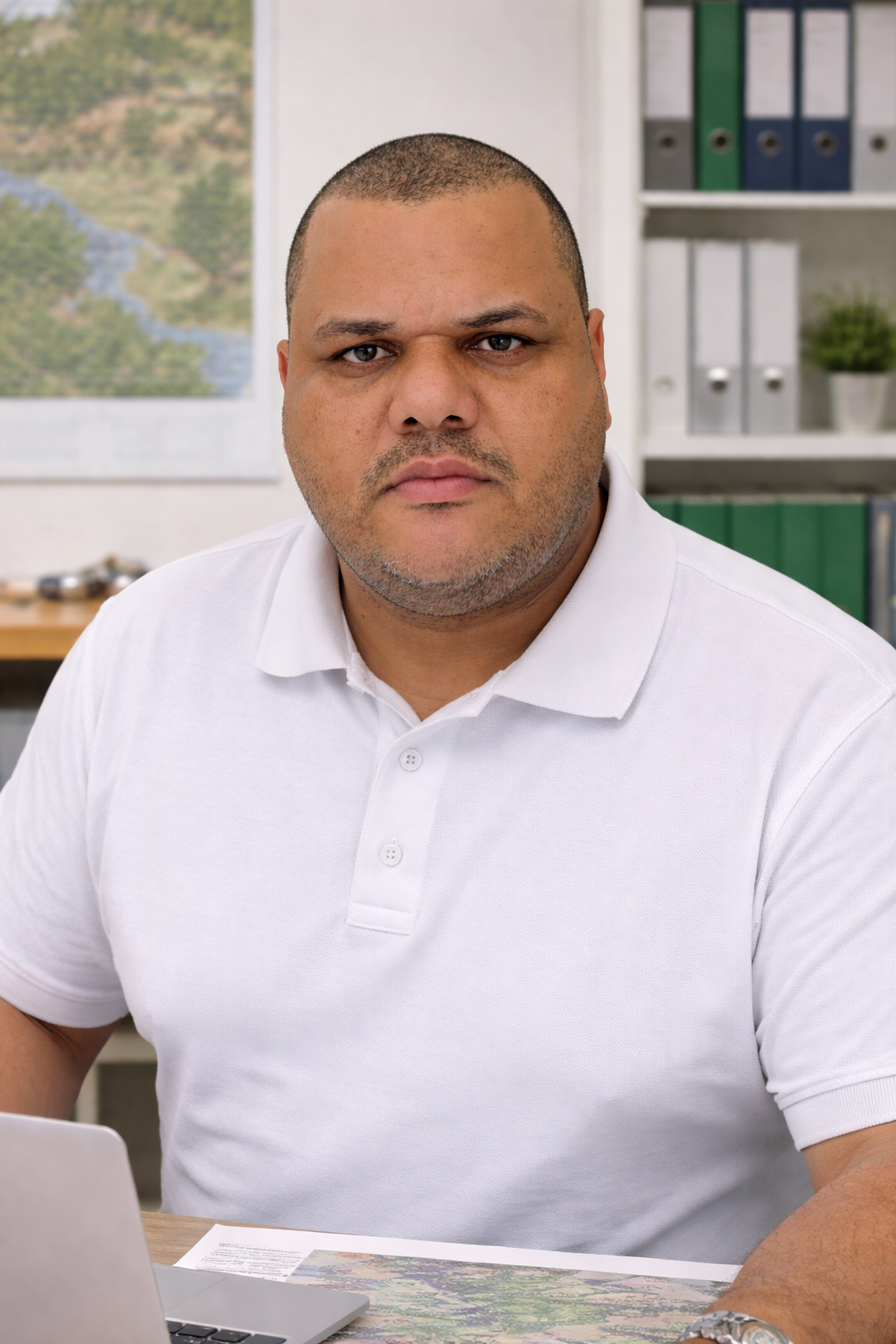 Homem Geografo Em Retrato Profissional